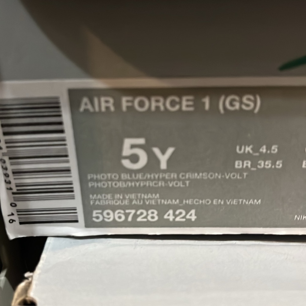 Nike Air Force 1 One GS Shoes Sneakers new 596728 424 Youth Boys Girls Size 5 - Picture 16 of 16
